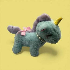 Plush Unicorn Toy - Blue and Yellow